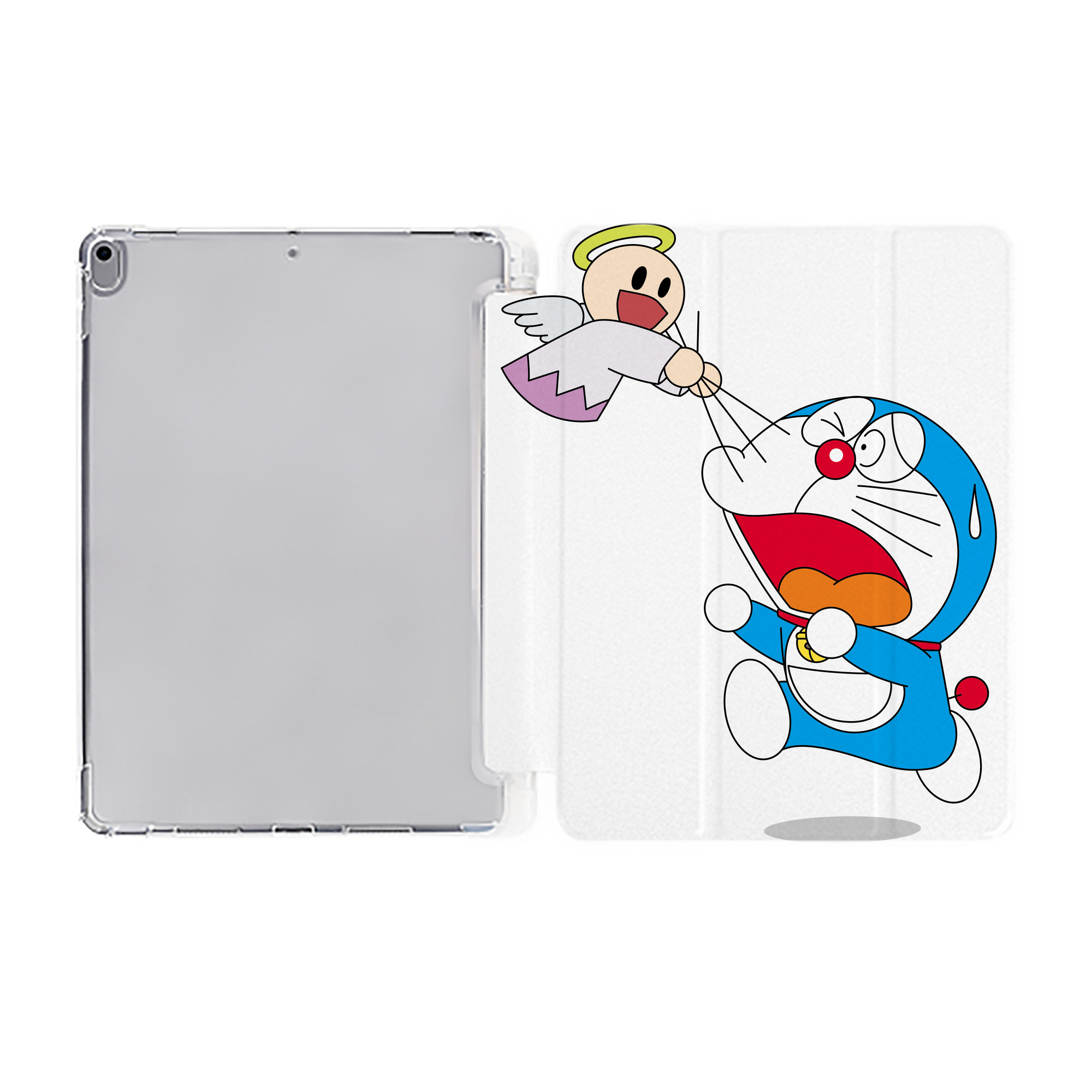 （画像用） ドラえもん Doraemon IPad ケース ペン収納付き 三つ折りスタンド PUレザー×シリコン 対応機種9.5/10.5/10.9インチ